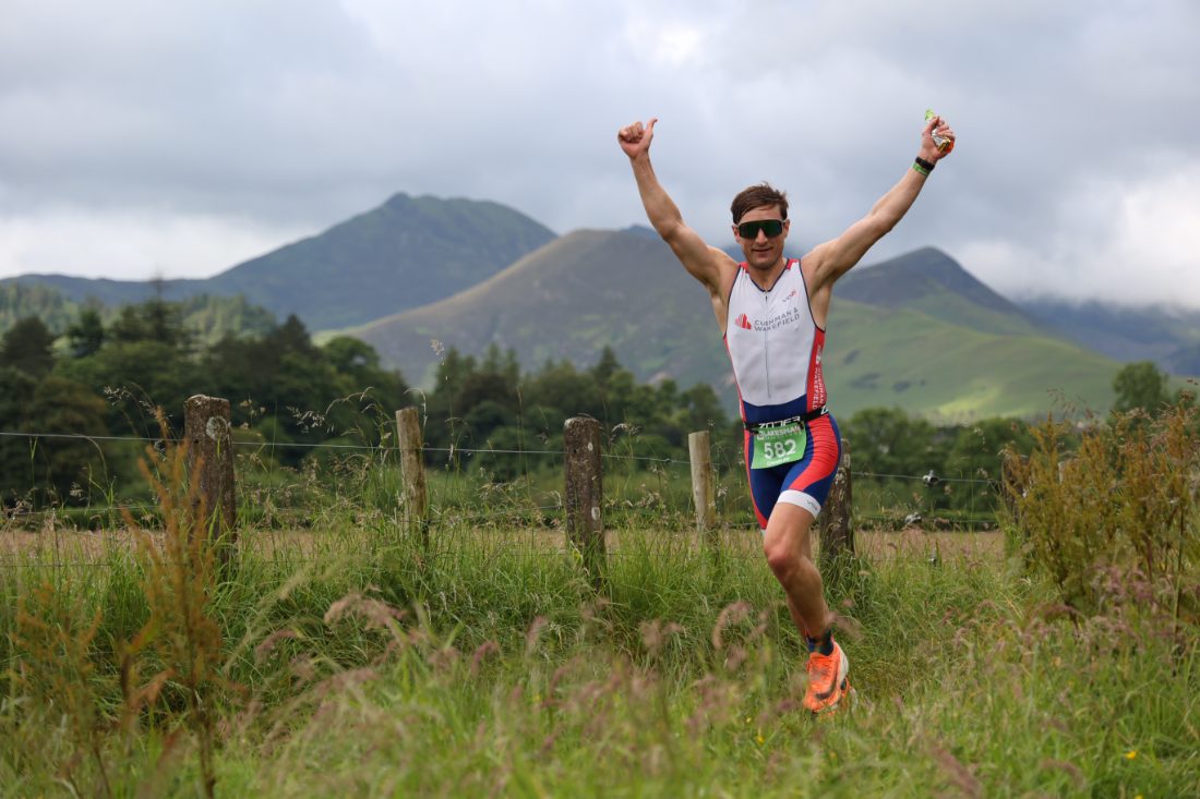 The Lakesman finish line at Keswick